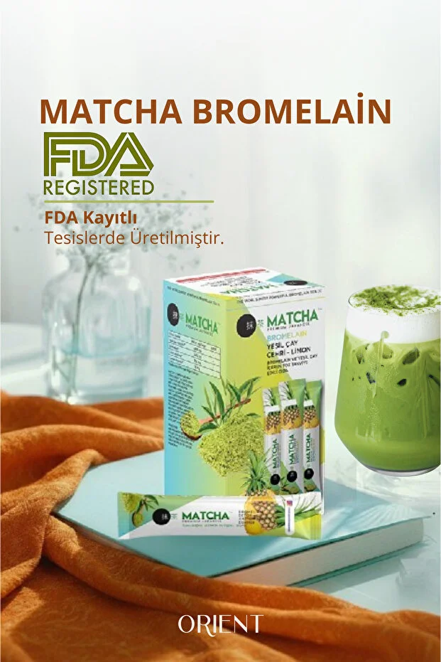 Premium Japanese MATCHA & BROMELAİN Limon Aromalı Detox Burner Form Çayı 